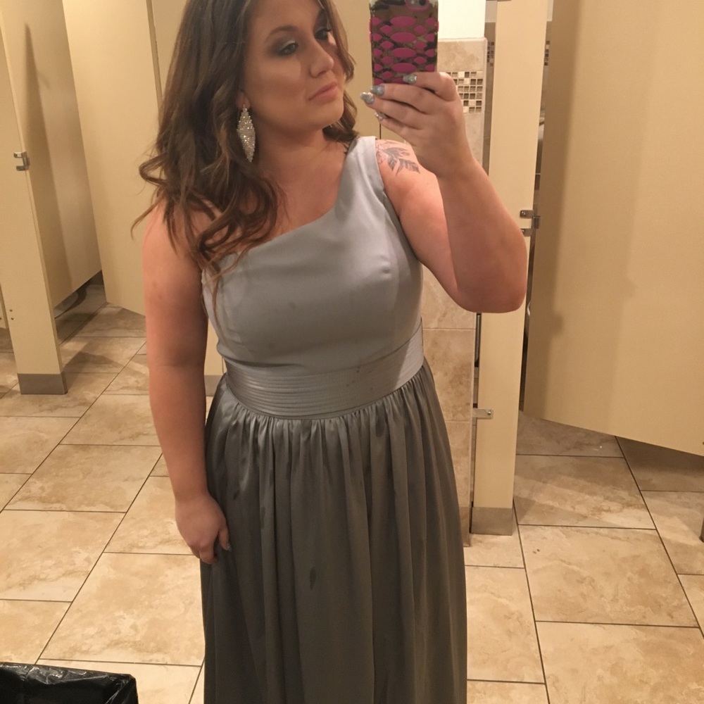 Grey bridesmaid dress